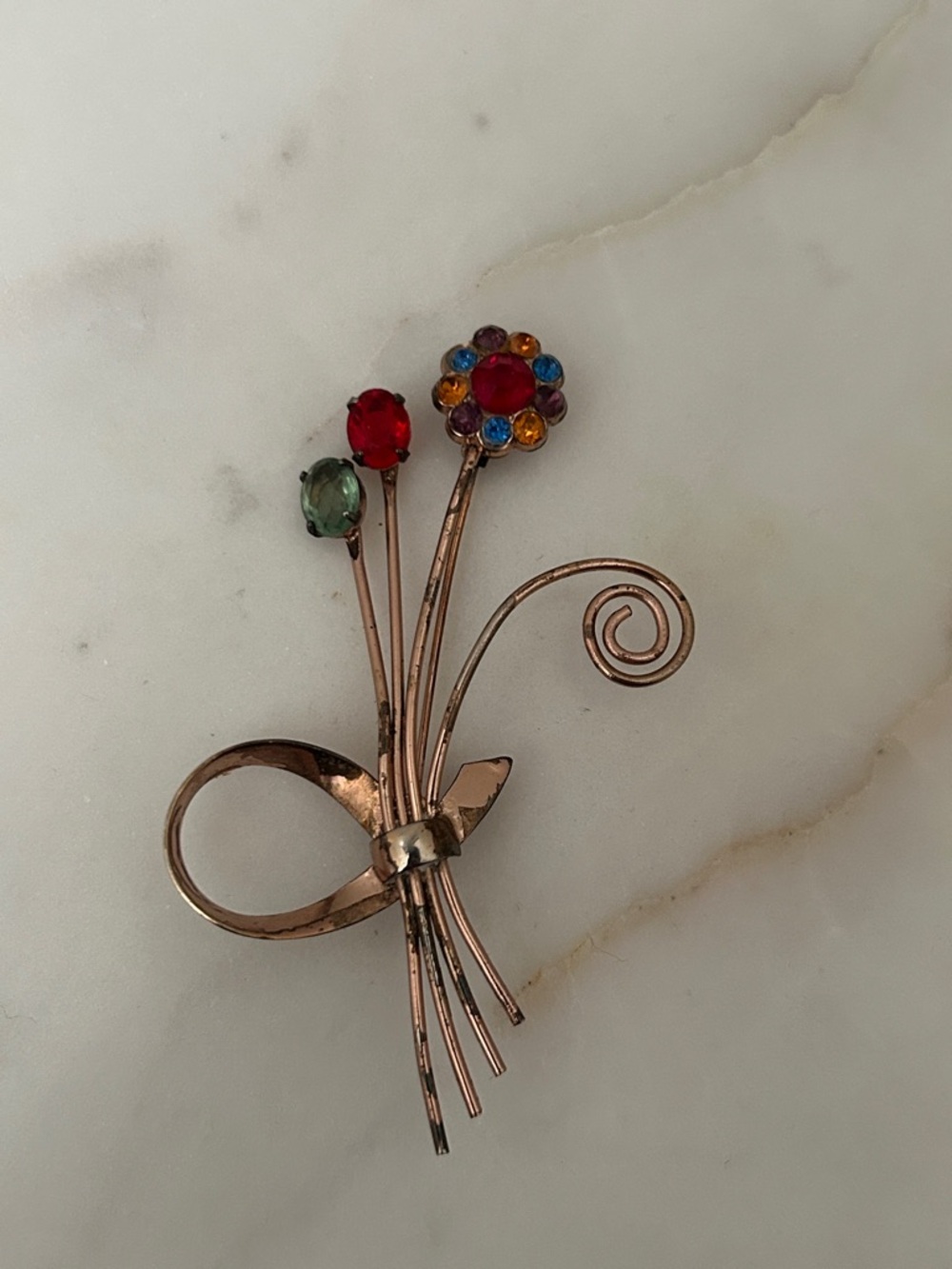 Coro Sterling Vermeil Floral Bouquet